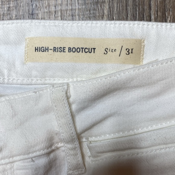 Pilcro and Letterpress (Anthropologie)  white high-rise bootcut jeans, size 31 - Picture 6 of 16